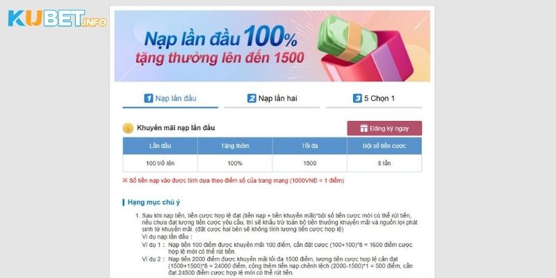 Khuyến Mãi Kubet: Cập Nhật Ưu Đãi Mới Nhất Cho Hội Viên 4 Hội viên mới nhận ngay 3 ưu đãi tại Kubet