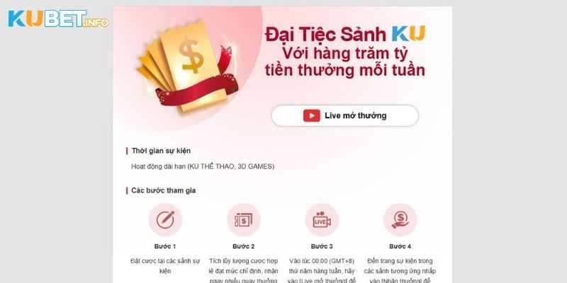 Khuyến Mãi Kubet: Cập Nhật Ưu Đãi Mới Nhất Cho Hội Viên 2 Quay thưởng tuần trăm tỷ - Khuyến mãi Kubet được đón chờ