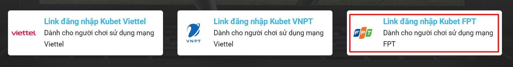 KUBET | Website Nhà Cái Cá Cược Kubet Casino Chính Thức 2025 9 Chọn link đăng nhập Kubet dựa theo nhà mạng đang sử dụng