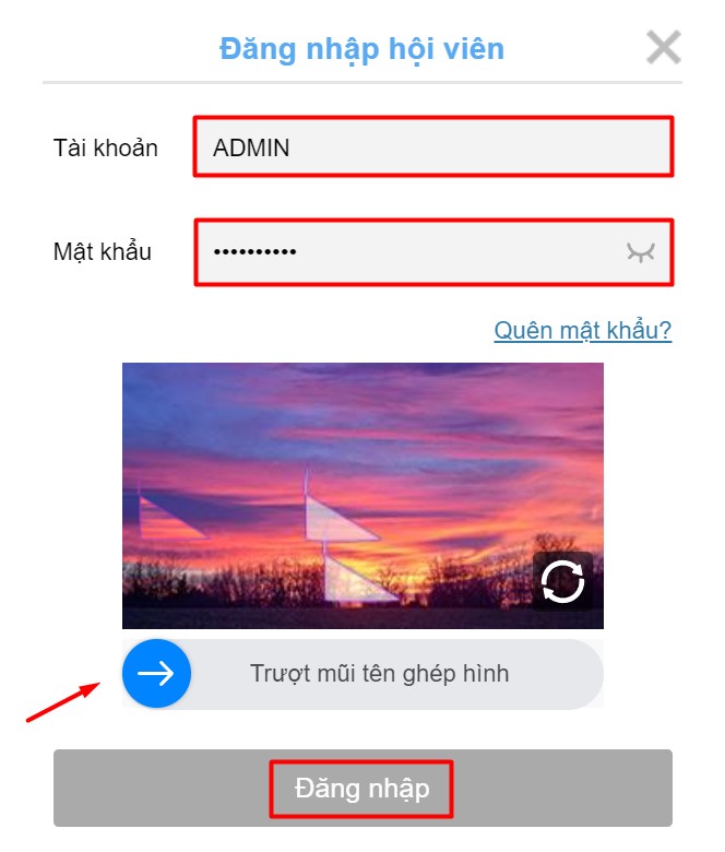 KUBET | Website Nhà Cái Cá Cược Kubet Casino Chính Thức 2025 10 Thực hiện điền thông tin đăng nhập Kubet, trượt mũi tên ghép hình và nhấn nút Đăng nhập